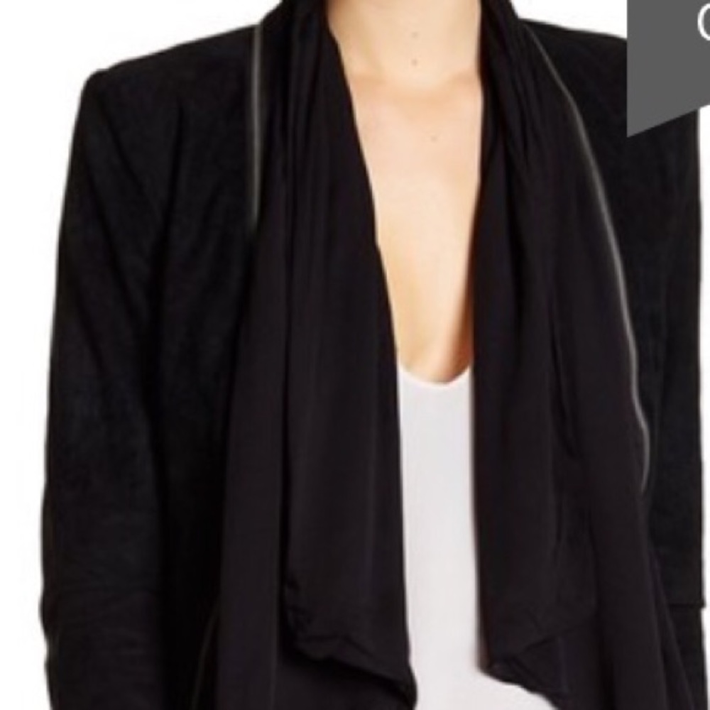 Miss Me Microsuede Blazer sz M shawl collar